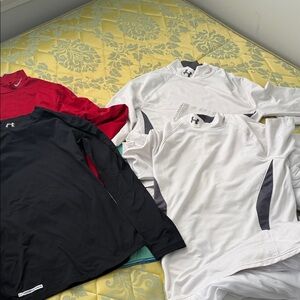 Under Armour White and Black Long Sleeve Top